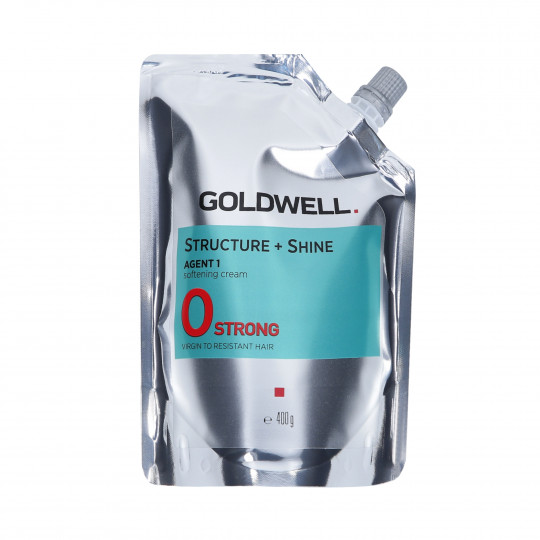 GOLDWELL Structure + Straight Shine Agent 1-0 Strong, Zmiękczający krem do włosów do trwałego prostowania 400g