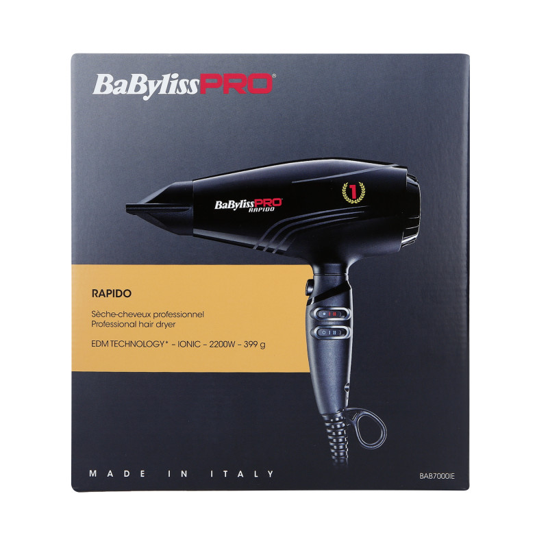 BABYLISS PRO Rapido Lekka suszarka z silnikiem Ferrari 2200W BAB7000IGE - 2