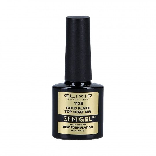 ELIXIR Top for nails 1128 GOLD FLAKE 8ml