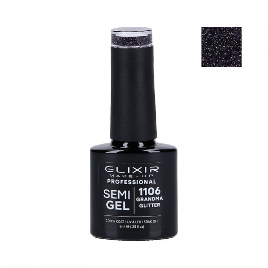 ELIXIR Hybrid nail polish 1106 GRANDMA GLITTER 8ml