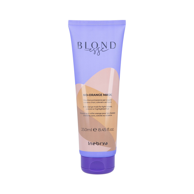 INEBRYA BLONDESSE NO-ORANGE Maska do włosów blond niwelująca żółte tony 250ml