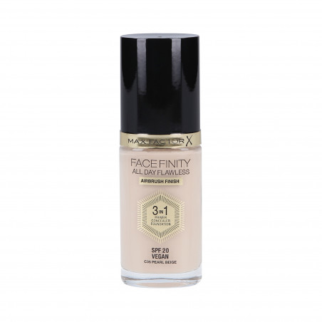 MAX FACTOR FACEFINITY All Day Flawless 3in1 Foundation SPF20 35 Pearl Beige 30ml