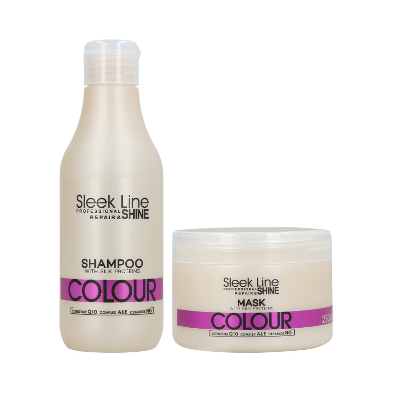 STAPIZ SLEEK LINE COLOUR Szampon 300ml+Maska 250ml