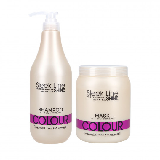 STAPIZ SLEEK LINE COLOR Máscara 1000ml + Shampoo 1000ml