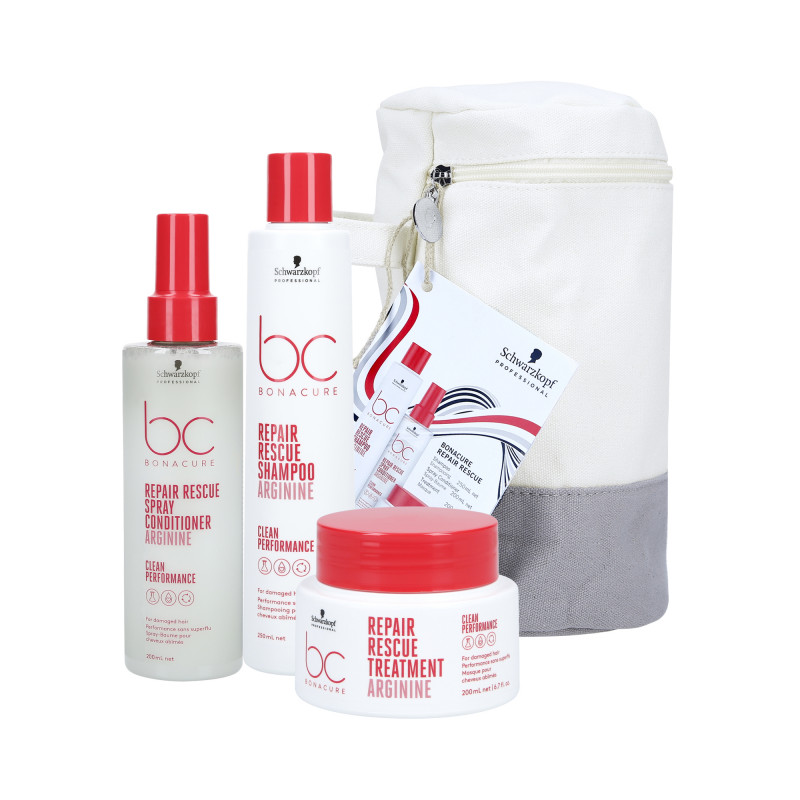 SCHWARZKOPF BONACURE REPAIR RESCUE Regenerating kit: 250ml shampoo + 200ml conditioner + 200ml spray conditioner