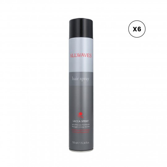 Allwaves Professionnelle Hair Spray with Vitamins 6 x 750ml