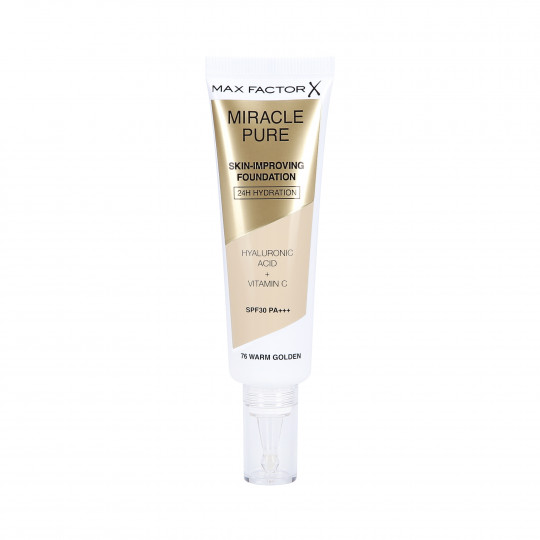 MAX FACTOR MIRACLE PURE SKIN Foundation improving the condition of the skin 76 Warm Golden 30ml