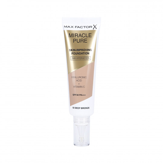 MAX FACTOR MIRACLE PURE SKIN Foundation improving the condition of the skin 82 Deep Bronze 30ml