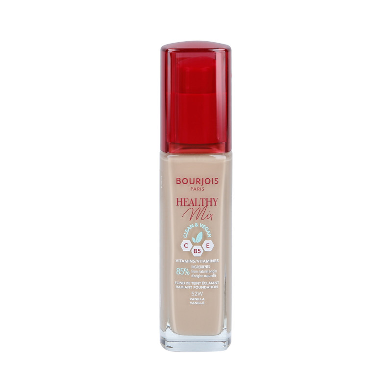 BOURJOIS HEALTHY MIX VEGAN Anti Fatigue Foundation 052W Vanilla 30ml