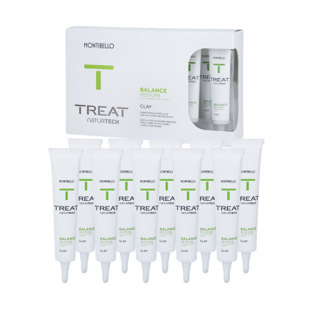 MONTIBELLO TREAT NATURTECH BALANCE RESTORE Ampułki z glinką do włosów przetłuszczających się 10x20ml - 1 MONTIBELLO TREAT NATURTECH BALANCE RESTORE Ampułki z glinką do włosów przetłuszczających się 10x20ml - 1