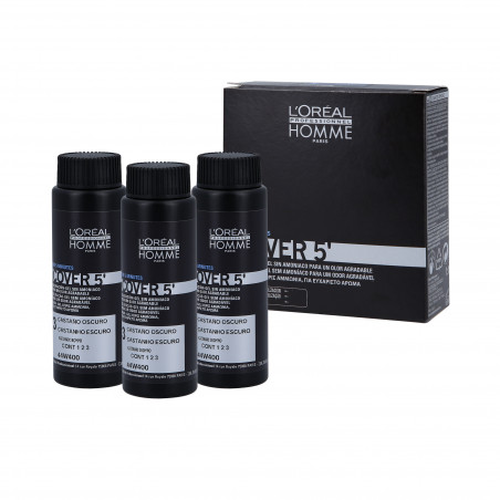 L'OREAL PROFESSIONNEL HOMME Hair color gel for men (3) Dark brown 3x50ml