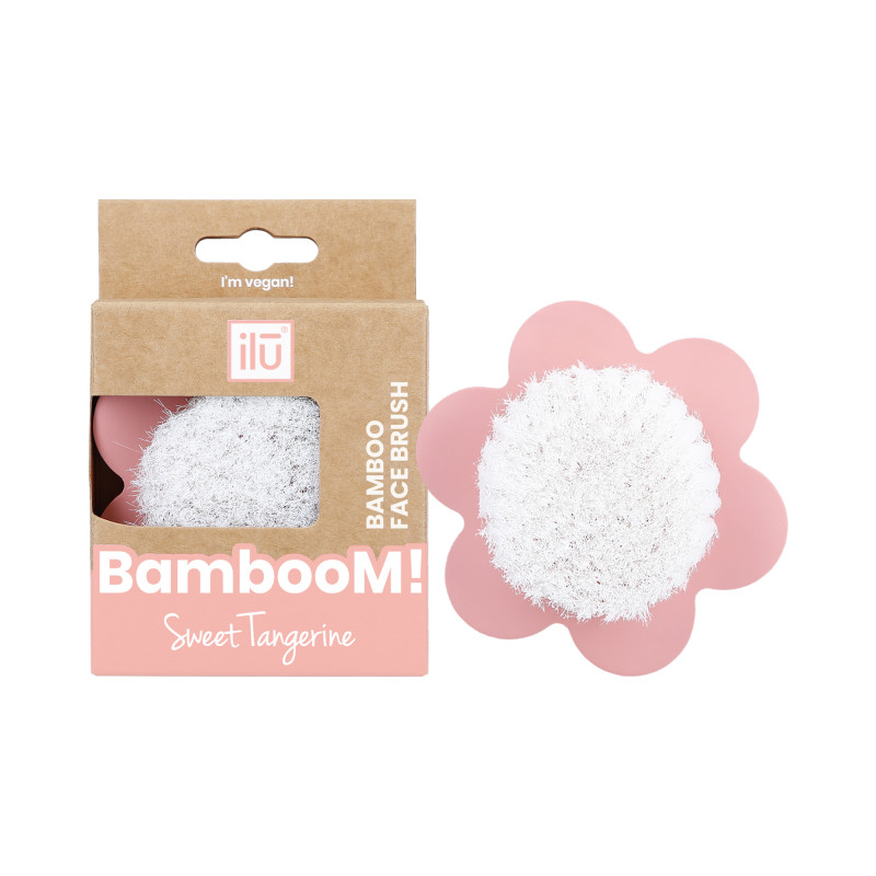 ilū BambooM! Face cleansing brush, Sweet Tangerine