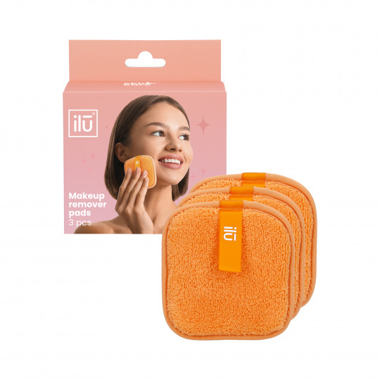 ilū Makeup remover pads, 3pcs, Orange