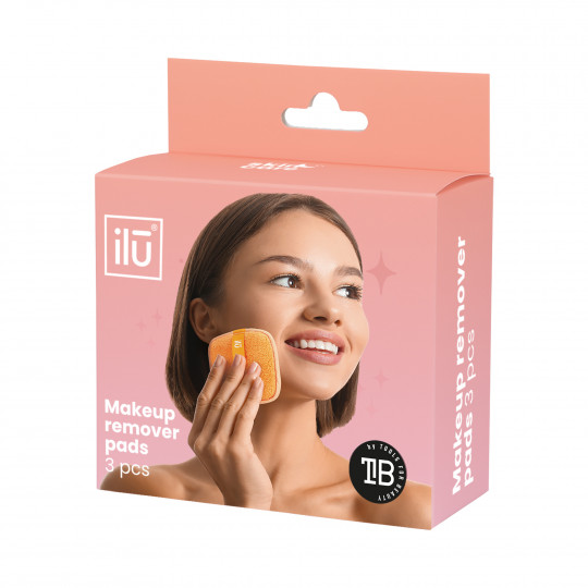 ilū Makeup remover pads, 3pcs, Orange