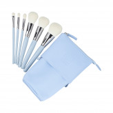 ilū basic Set mit 6 Schminkpinseln + Tasche, Blau