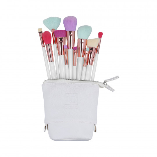 ilū basic Set of 11 makeup brushes + case, Multicolor