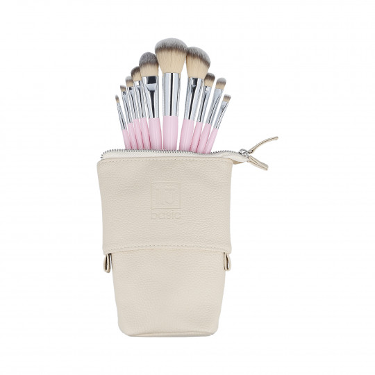 ilū basic Set of 10 makeup brushes + case, Pink