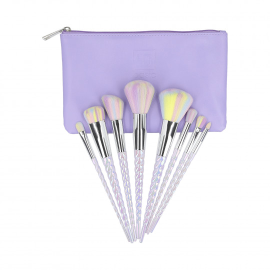 ilū basic Set de 8 pinceaux à maquillage + pochette, Licorne