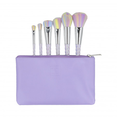 ilū basic Zestaw 6 pędzli do makijażu + etui, Unicorn, Pastel ilū basic Zestaw 6 pędzli do makijażu + etui, Unicorn, Pastel