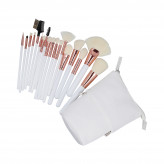 ilū basic Set of 18 makeup brushes + case, White