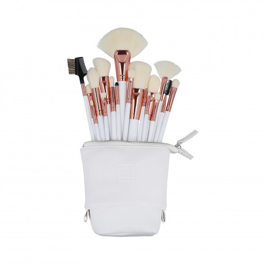 ilū basic Set of 18 makeup brushes + case, White