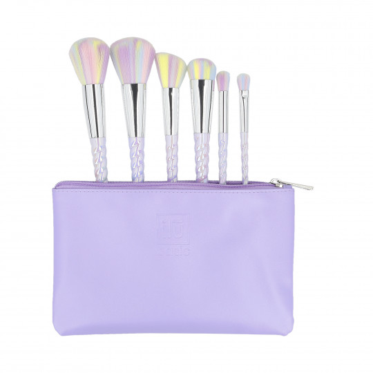 ilū basic Set of 6 makeup brushes + case, Unicorn
