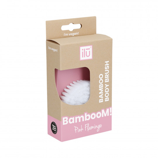 ilū BambooM! Brosse pour le corps, Flamant Rose