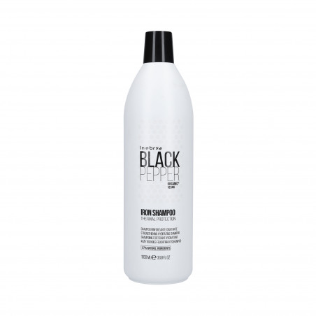 INEBRYA BLACK PEPPER IRON Shampoo rigenerante con estratto di pepe nero 1000ml