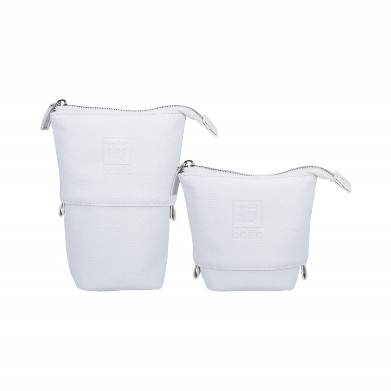 ilū basic Set mit 18 Schminkpinseln + Tasche , Weiß