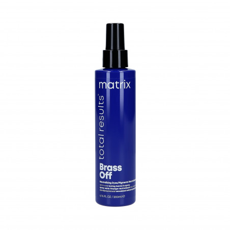 MATRIX TOTAL RESULTS BRASS OFF Spray do włosów neutralizujący miedziane i żółte odcienie 200ml MATRIX TOTAL RESULTS BRASS OFF Spray do włosów neutralizujący miedziane i żółte odcienie 200ml