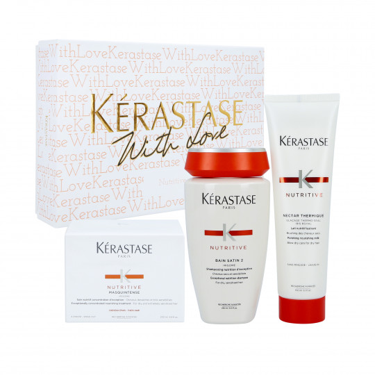 KÉRASTASE NUTRITIVE Moisturizing set for dry hair, Bath 250ml + Mask 200ml + Thermal nectar 150ml
