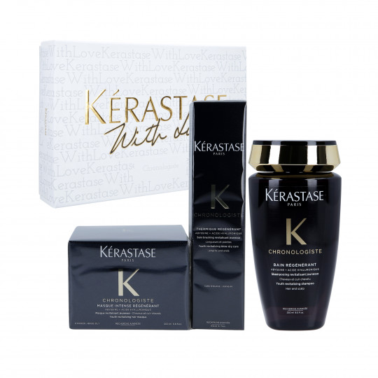 KÉRASTASE CHRONOLOGISTE Hair Revitalizing Set, Bath 250ml + Mask 200ml + Thermal Cream 150ml