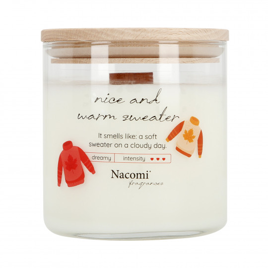 NACOMI Bougie de soja pour l'aromathérapie Pull agréable et chaud – enveloppant comme un pull chaud et agréable 450g
