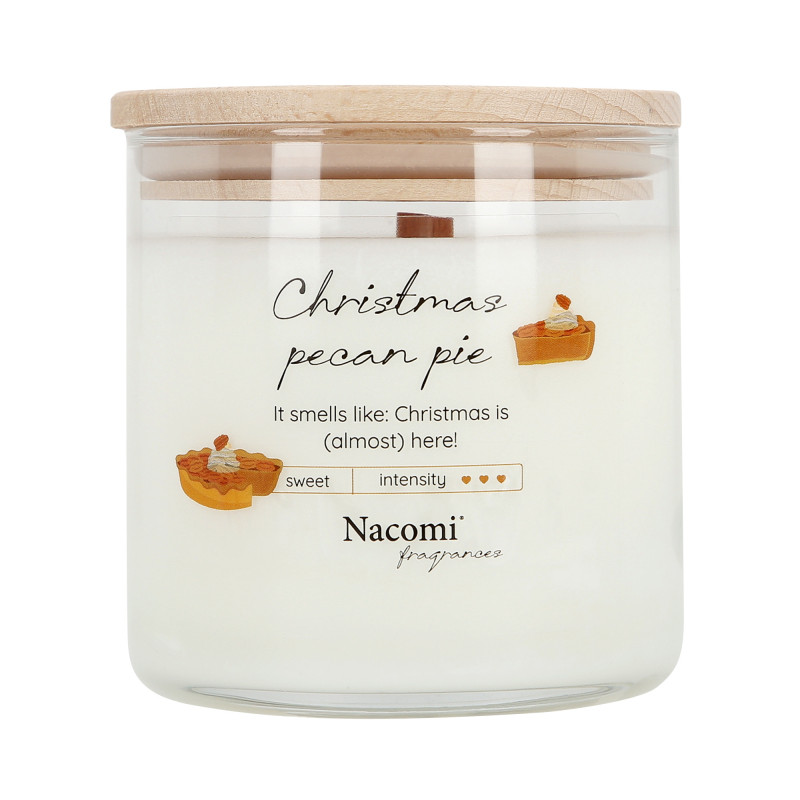 Vela de soja com aromaterapia NACOMI Christmas Pecan Pie - com aroma de torta de Natal com nozes 450g