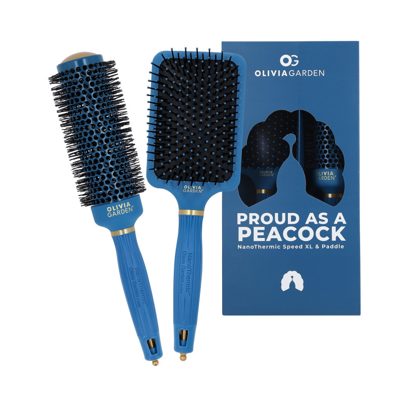 OLIVIA GARDEN PEACOCK Gift set of hair brushes: for detangling and styling