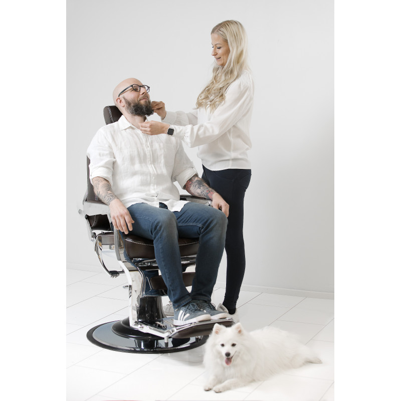 SAKAI MAYFAIR Fotel barberski, dark brown