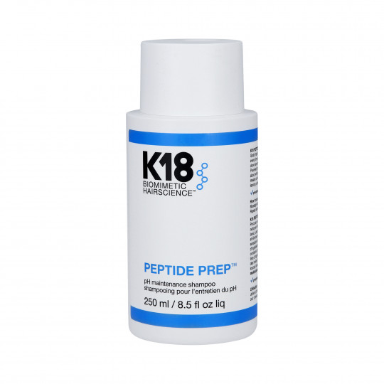 K18 PEPTIDE PREP Shampoo hidratante para cabelos mantendo o pH 250ml