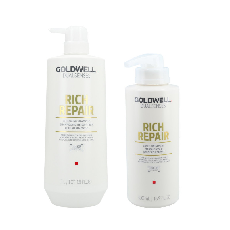 GOLDWELL DUALSENSES RICH REPAIR Shampooing 1000ml + Masque 500ml