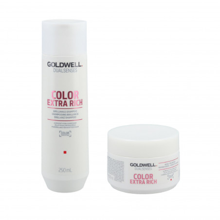 GOLDWELL Dualsenses Color Extra Rich Brilliance Shampoo 250ml + 60Sec Treatment 200ml Set 