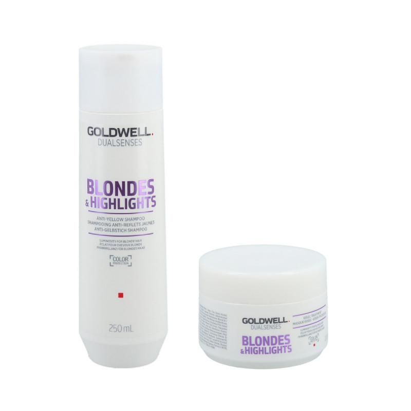 GOLDWELL DUALSENSE BLONDES & HIGHLIGHTS Anti-Gelbstich Shampoo 250ml + Kur 200ml