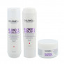 GOLDWELL Dualsenses Blondes & Highlights Anti-Yellow Shampoo 250ml + Conditioner 200ml + 60 SEC Treatment 200ml Set 