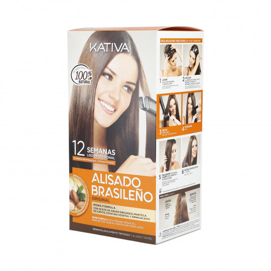 KATIVA BRAZILIAN STRAIGHTENING Set pour le lissage des cheveux à la kératine