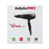 BABYLISS PRO BLACK STAR Secador de cabelo com ionização 2200W, BAB6250IE