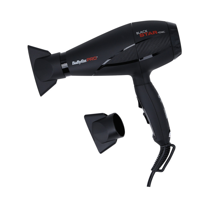 BABYLISS PRO BLACK STAR Asciugacapelli con ionizzazione 2200W, BAB6250IE