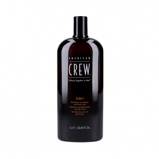 AMERICAN CREW Shampoo, condicionador e gel de banho 3 em 1 1000ml