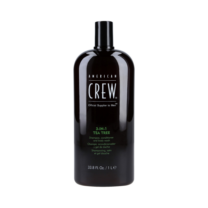 AMERICAN CREW TEA TREE Shampoo, condicionador e gel de banho 3 em 1 1000ml