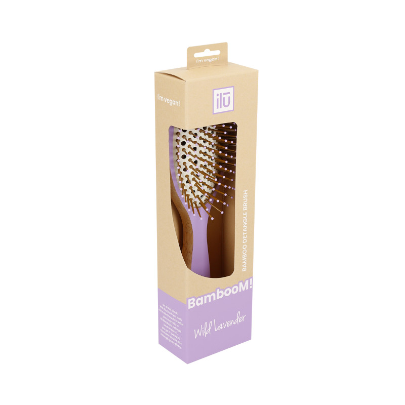 Ilū by Tools For Beauty, Bambusowa szczotka do włosów - Wild Lavender