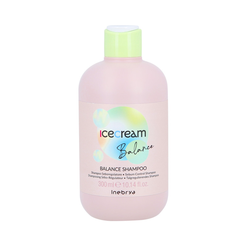 INEBRYA ICE CREAM Balance Cleansing šampón pre mastnú pokožku hlavy a vlasy 300 ml