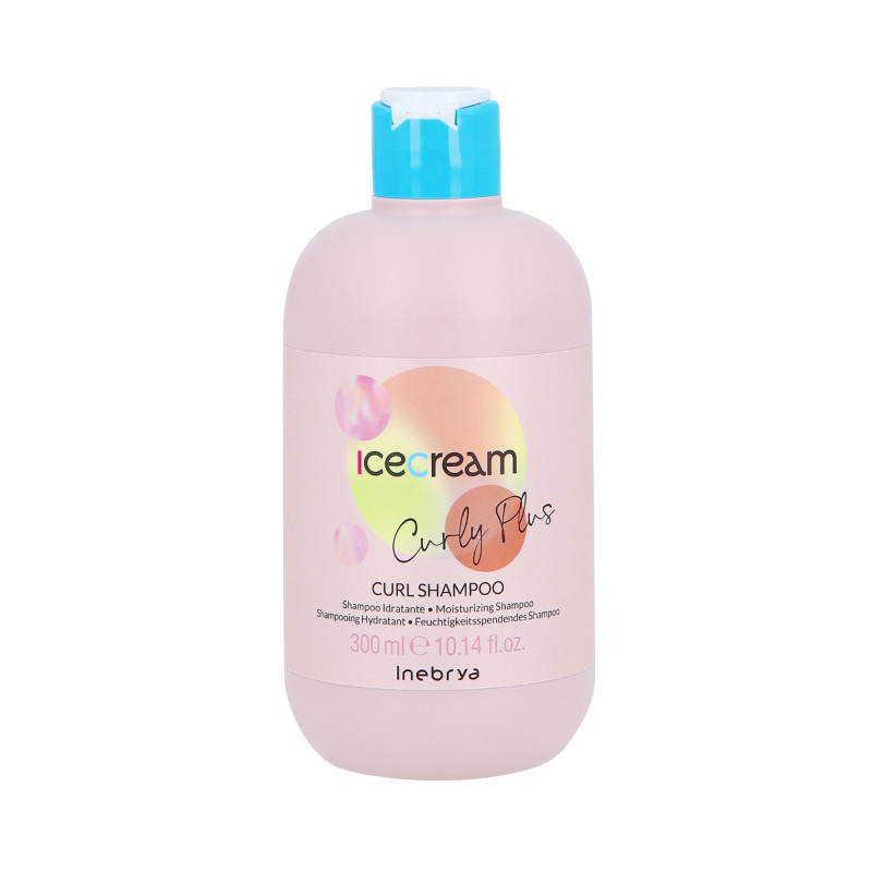 INEBRYA ICE CREAM CURLY PLUS Szampon do włosów kręconych i po zabiegu trwałej ondulacji 300ml - 1