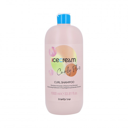 INEBRYA ICE CREAM CURLY PLUS Shampoo para cabelos cacheados e com permanente 1000ml